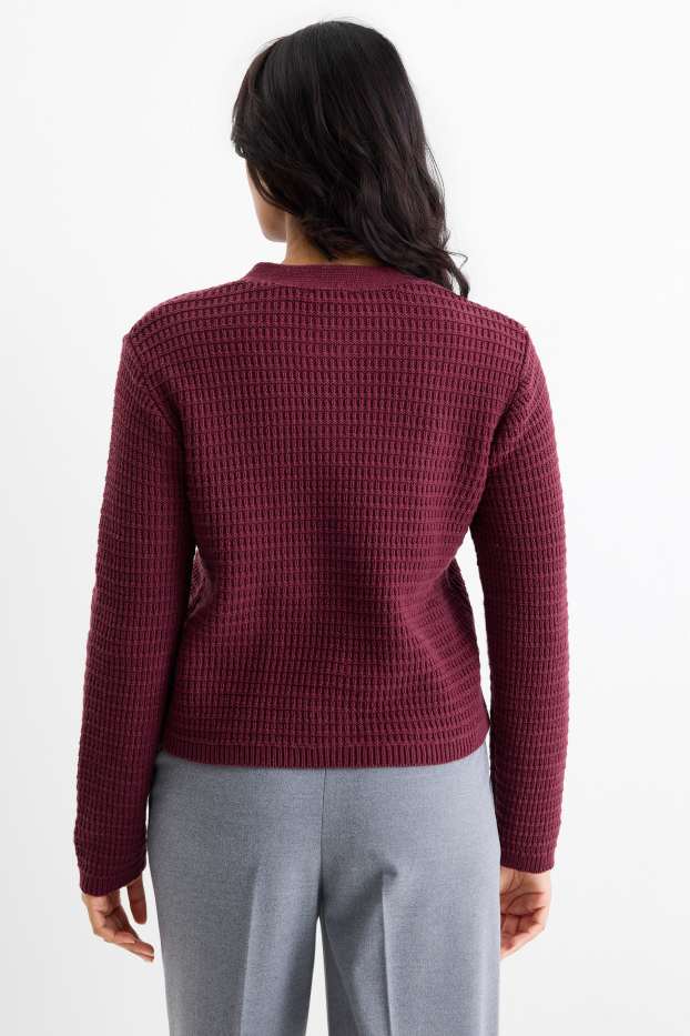 Femmes - Cardigan - bordeaux