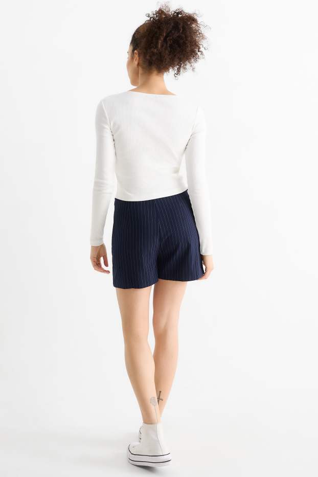 Damen - Skort - Nadelstreifen - dunkelblau