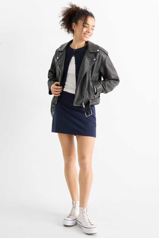 Damen - Skort - Nadelstreifen - dunkelblau