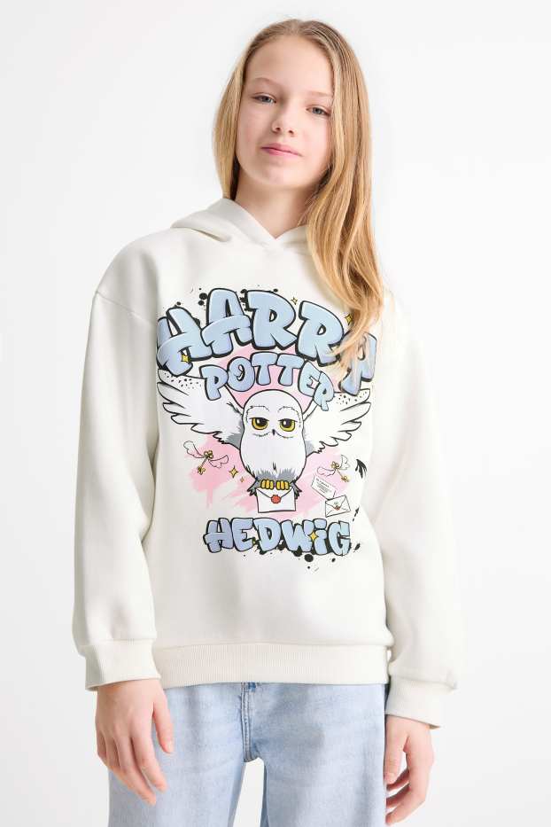 Enfants filles - Harry Potter - sweat à capuche - blanc