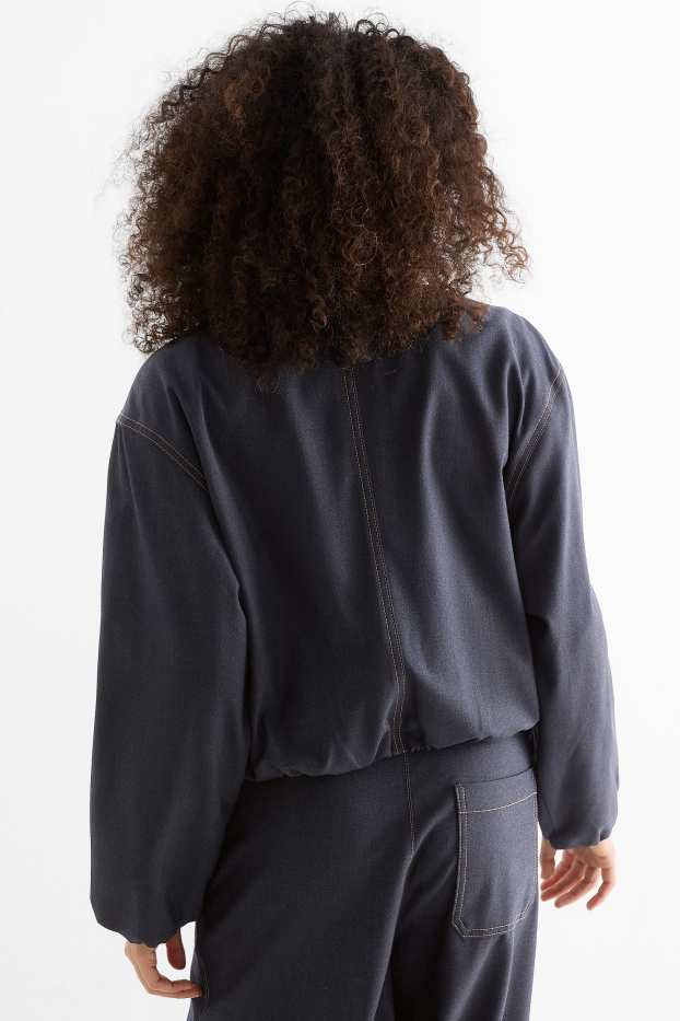 Damen - Blazer - Relaxed Fit - Jeans-Look - jeansblau