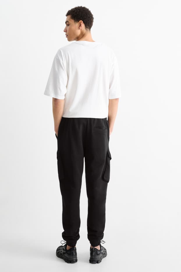 Heren - Cargo-joggingbroek - zwart