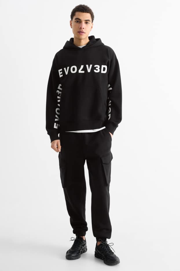 Heren - Cargo-joggingbroek - zwart