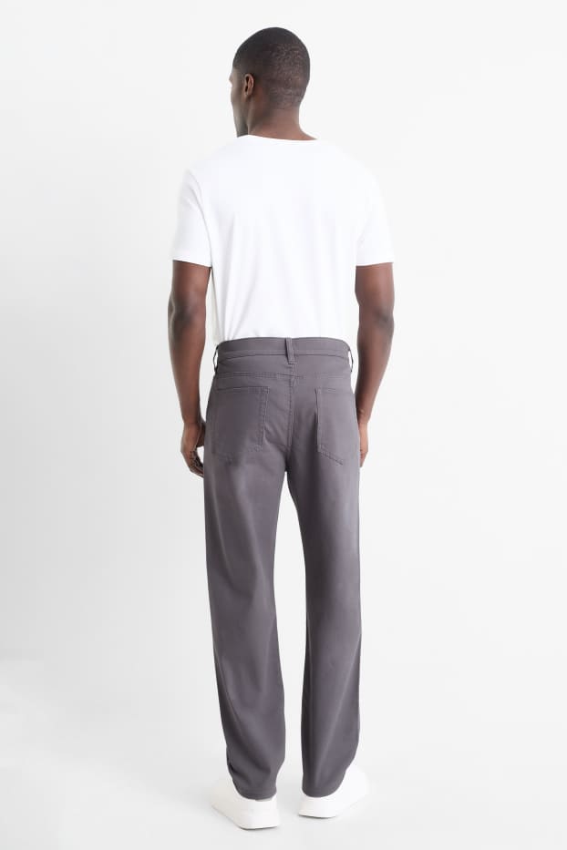 Hommes - Pantalon - regular fit - gris foncé