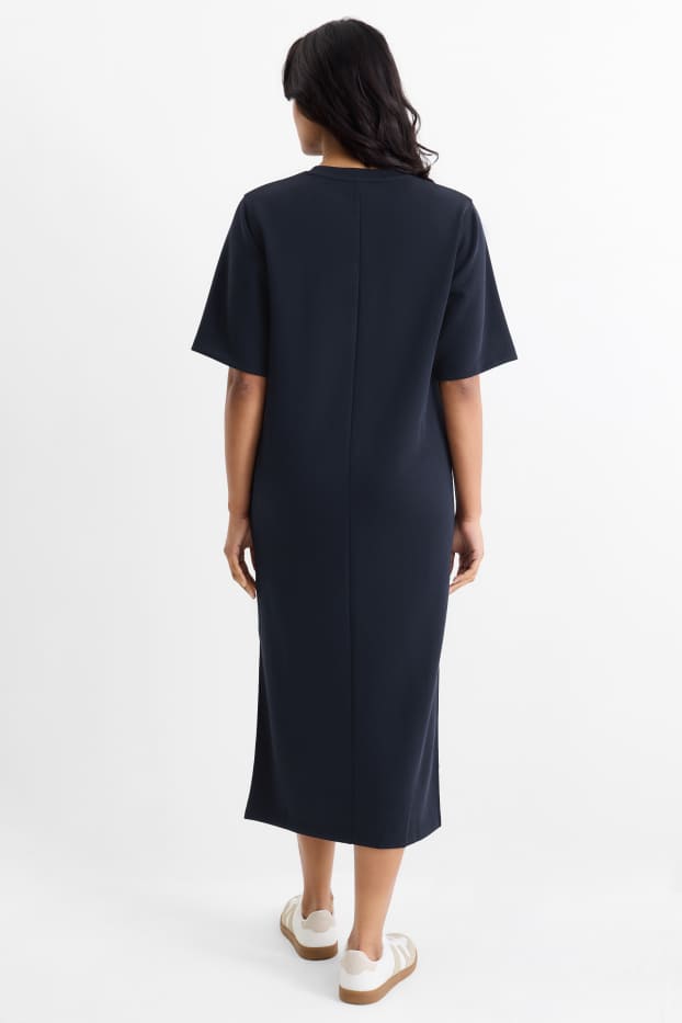 Dona - Vestit estil samarreta - straight fit - blau fosc