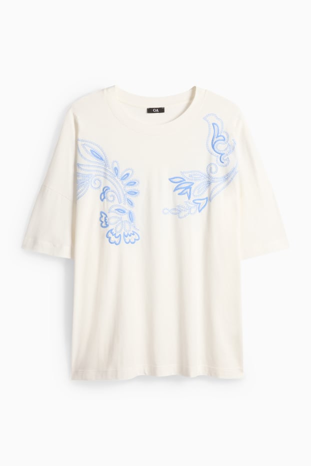 Femei - Tricou - alb-crem