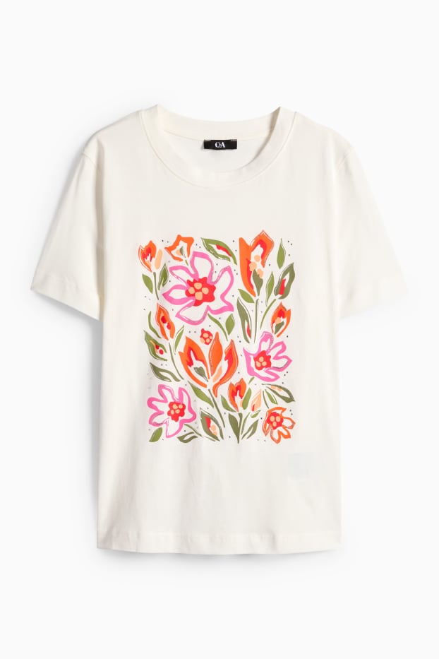 Femei - Tricou - alb-crem