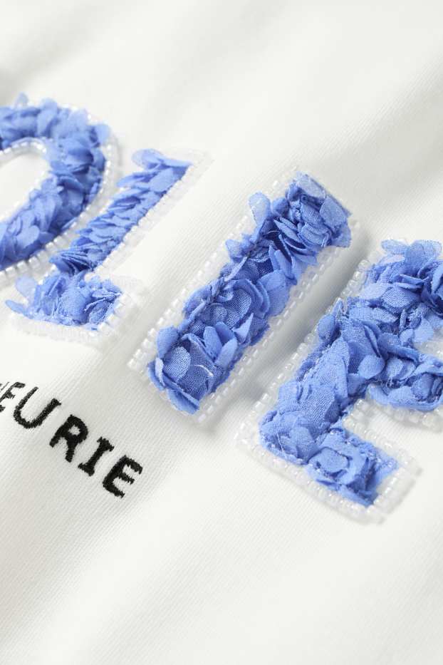 Damen - T-Shirt - Relaxed Fit - cremeweiß