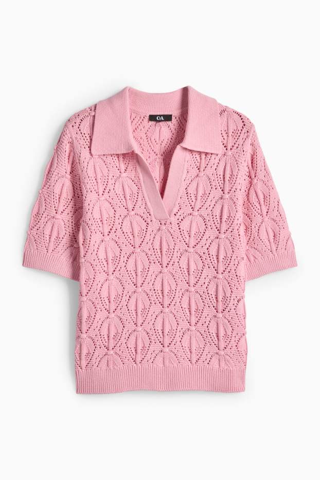 Dámské - Svetr - tmavě růžová