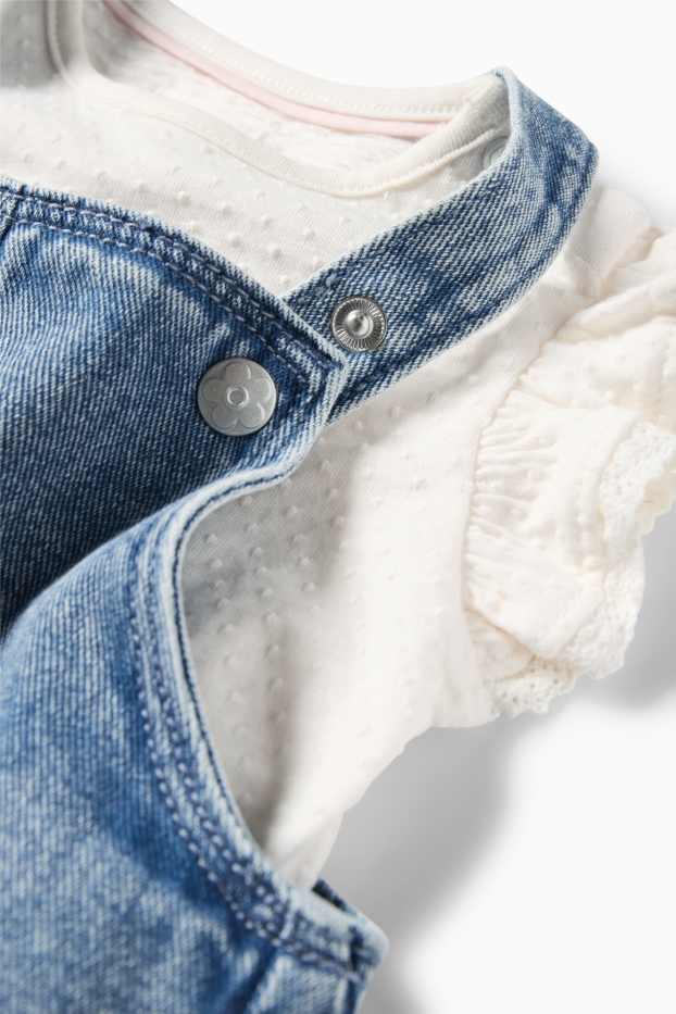 Baby Girls - Baby outfit - white / blue