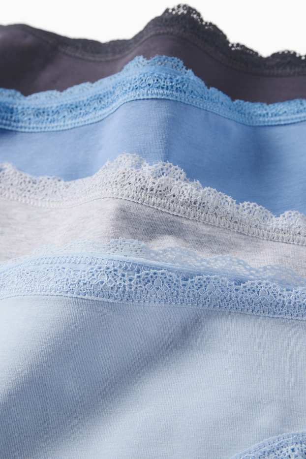 Donna - Confezione da 4 - slip - blu / grigio