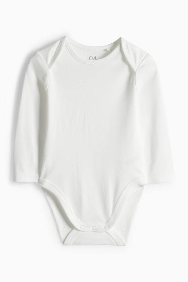 Baby Jungen - Schäfchen, Kuh und Küken - Strampler-Set - 2 teilig - weiss / grau