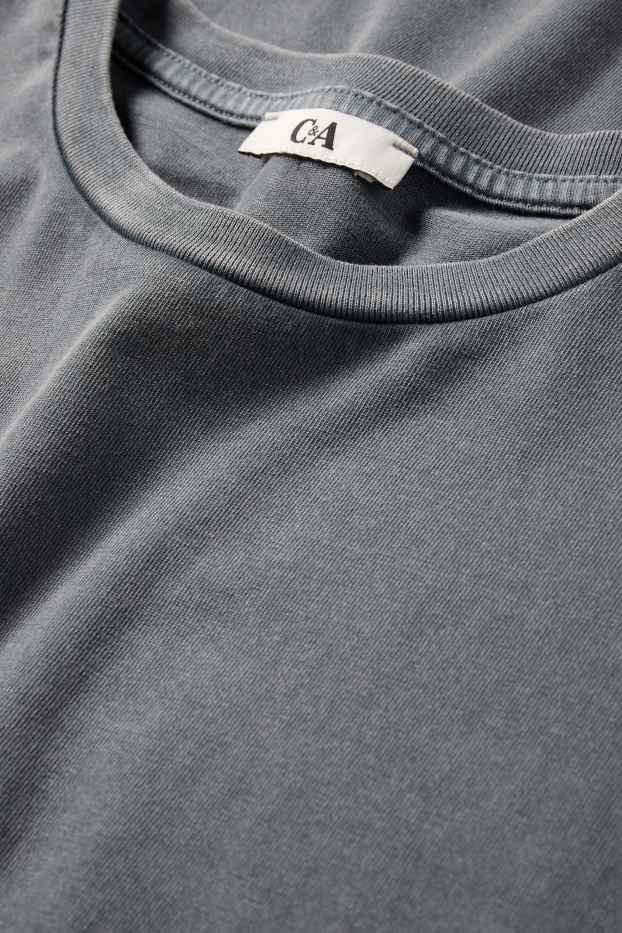 Femei - Tricou - supradimensionat - gri închis