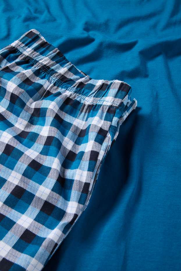 Herren - Pyjama - blau