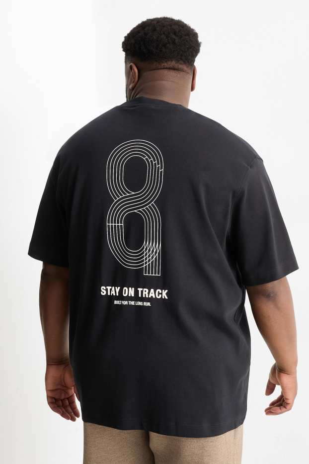 Herren - Funktions-Shirt - Relaxed Fit - schwarz