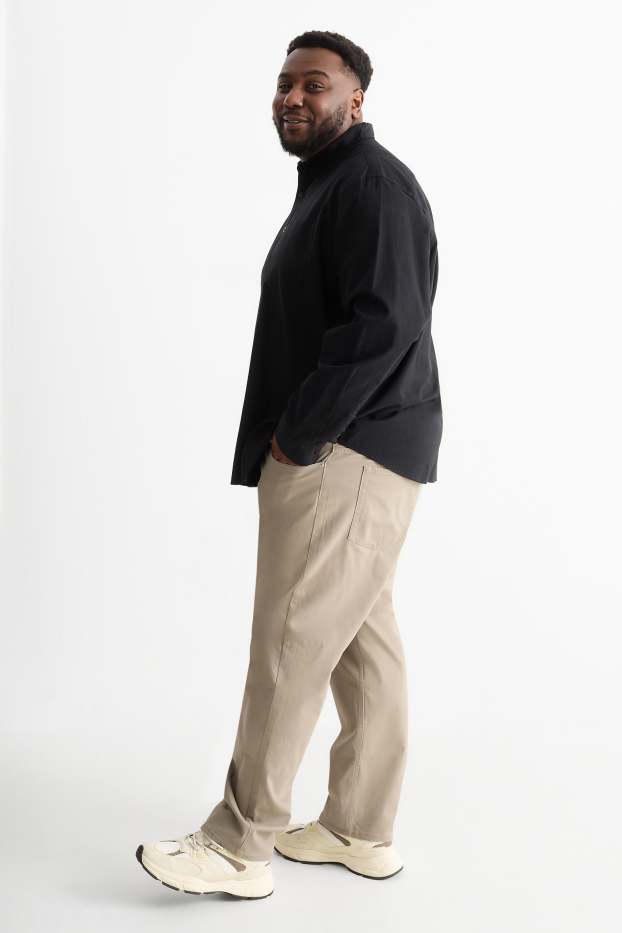 Uomo - Pantaloni - regular fit - tortora