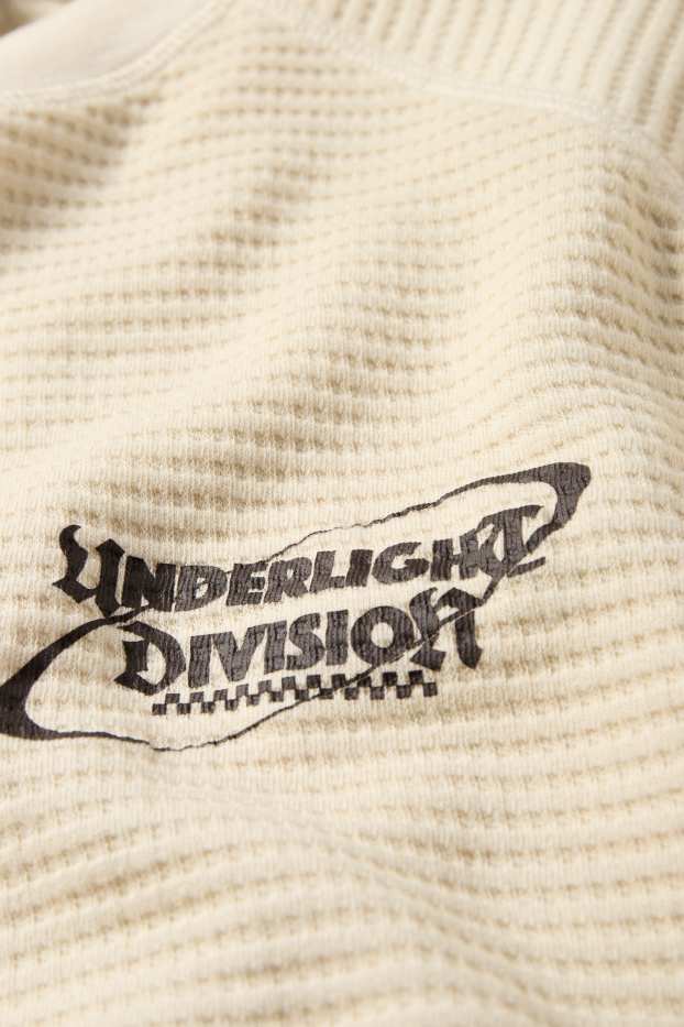 Hommes - Haut à manches longues - relaxed fit - finition texturée - blanc crème