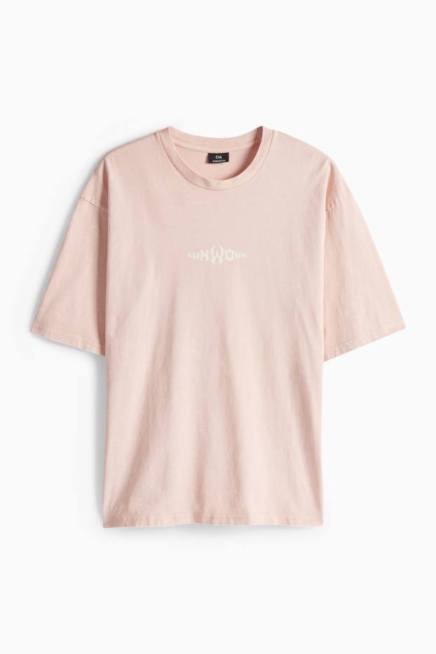 Herren - T-Shirt - Oversized - rosa