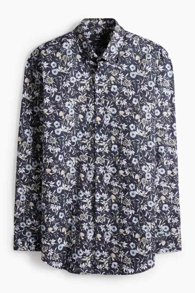 Pánské - Business košile - tmavomodrá