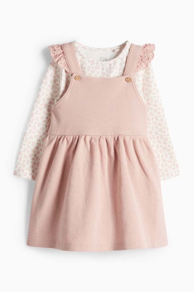 Baby Girls - Baby outfit - broderie anglaise - 2 piece - rose