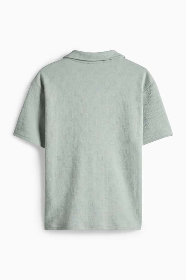 Children Boys - Shirt - textured - light green