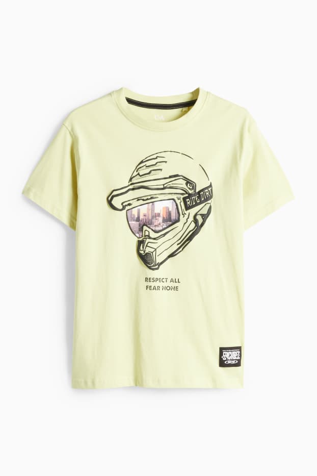Kinderen: jongens - T-shirt - lichtgeel