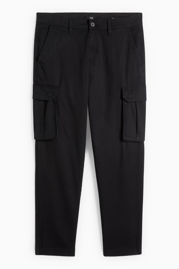 Hommes - Pantalon stretch - noir