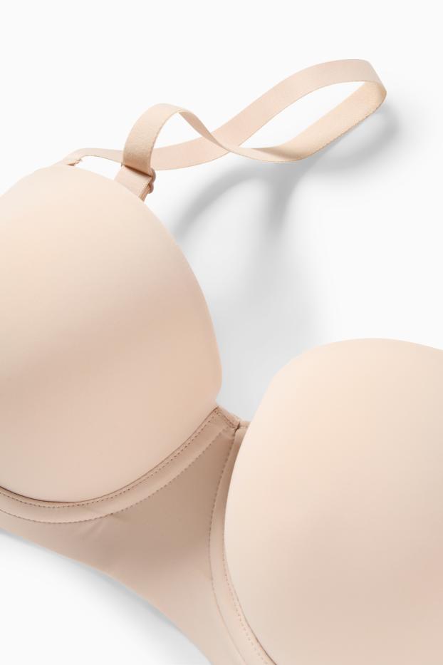 Women - Multiway bra - BALCONETTE - padded - LYCRA® - light rose