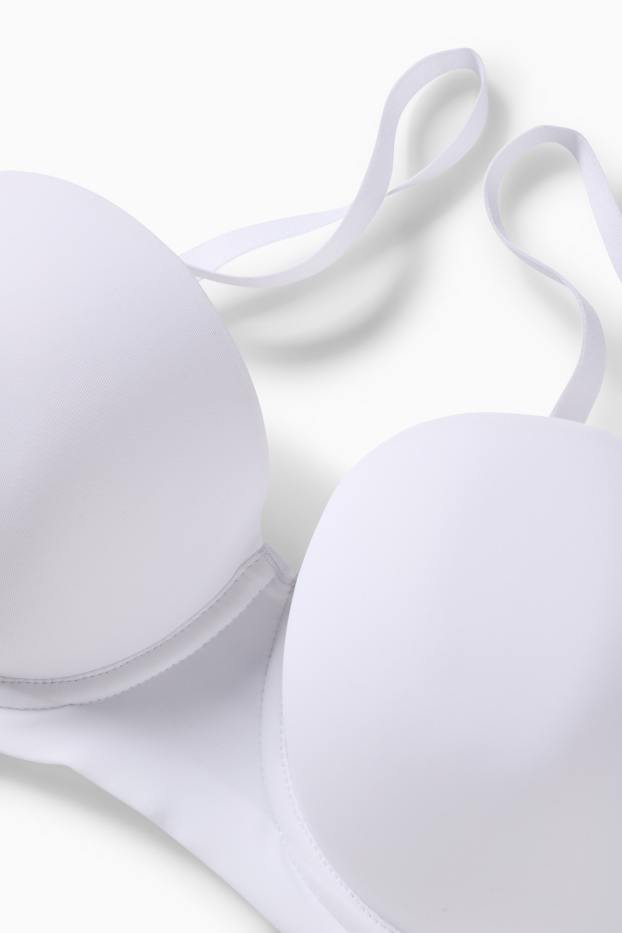 Women - Multiway bra - BALCONETTE - padded - LYCRA® - white