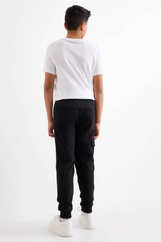 Bambini - Pantaloni sportivi cargo - nero