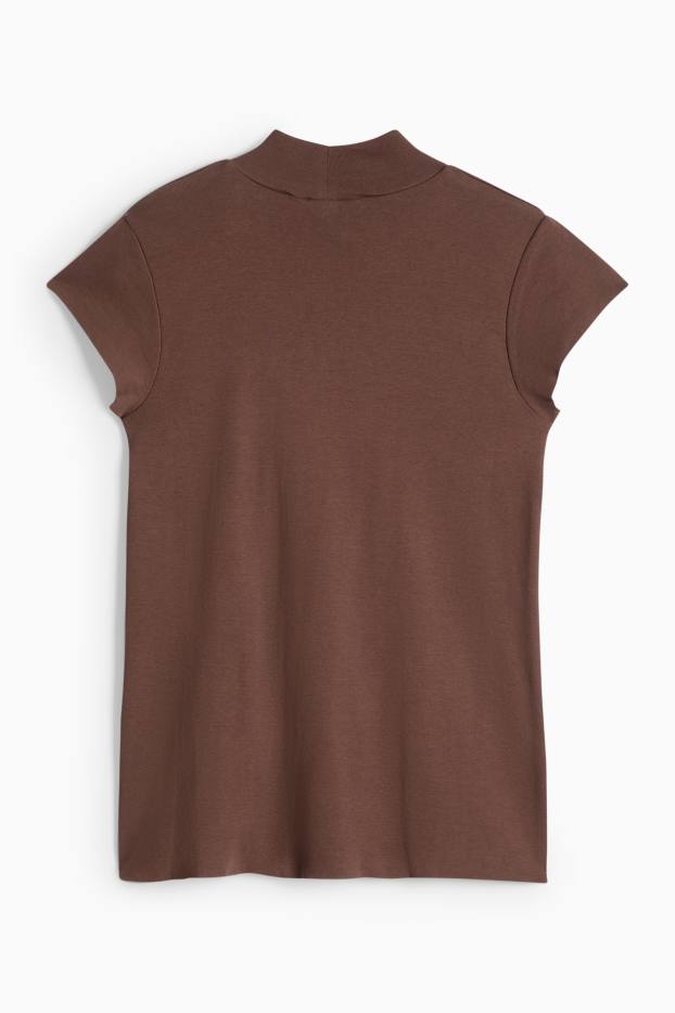 Dámské - Tričko - tmavohnědá