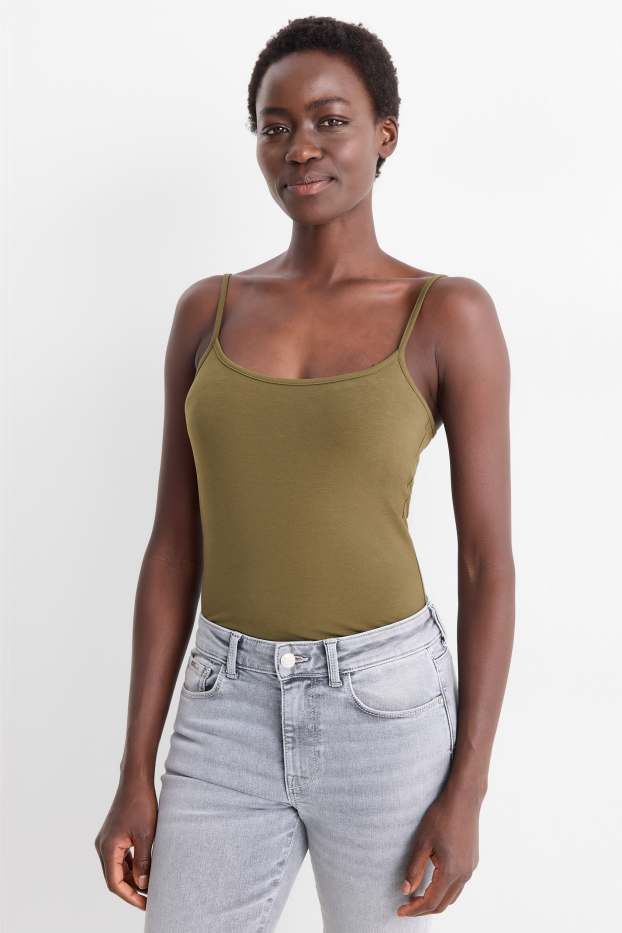 Women - Multipack of 2 - top - white / dark green