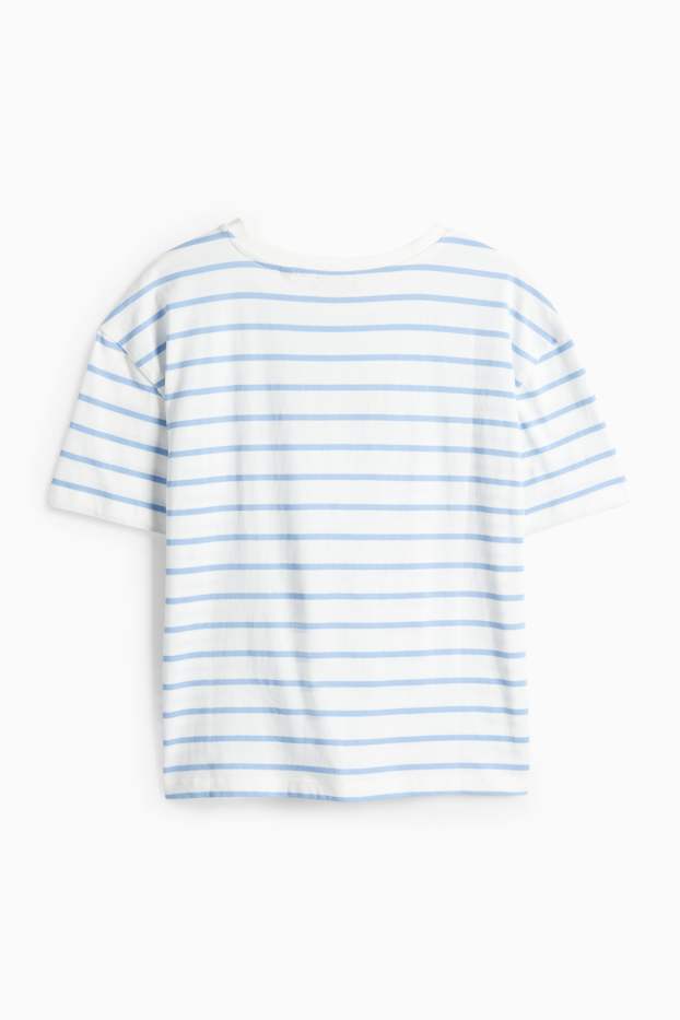 Femei - Tricou - albastru / alb