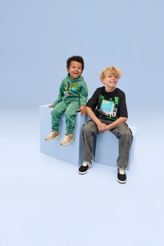 Enfants garçons - Minecraft - ensemble - sweat à capuche et pantalon de jogging - 2 pièces - vert