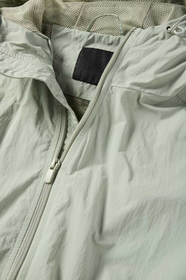 Herren - Jacke mit Kapuze - wasserabweisend - dunkelgrün