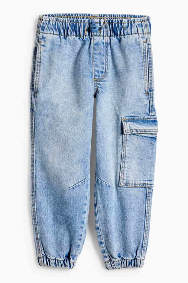 Kinder Jungen - Cargo Jeans - blau