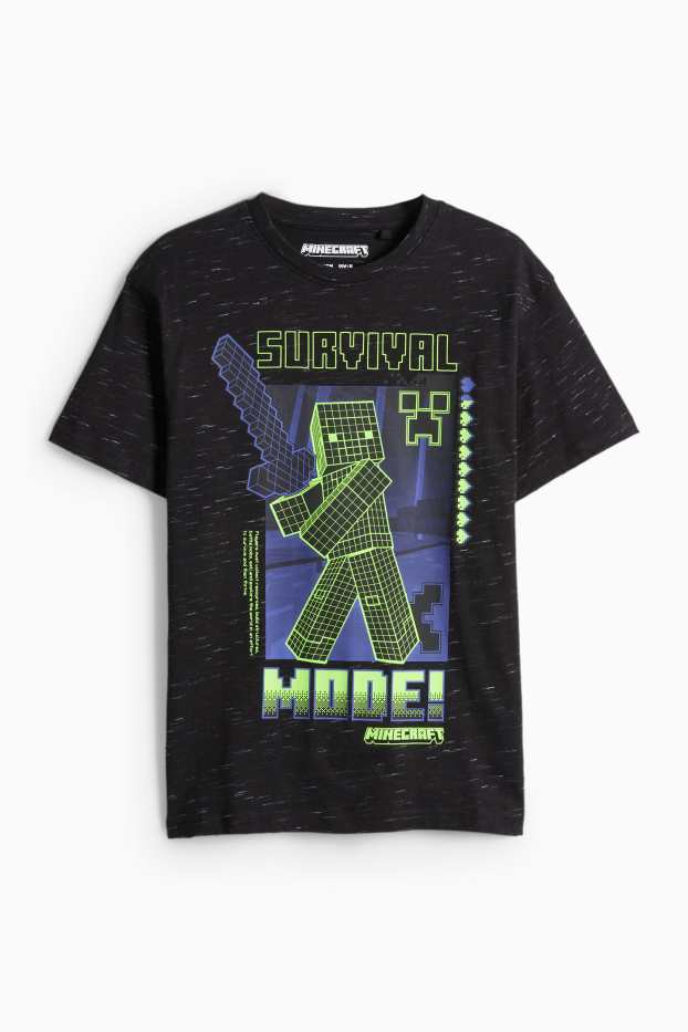 Kinderen: jongens - Minecraft - T-shirt - zwart