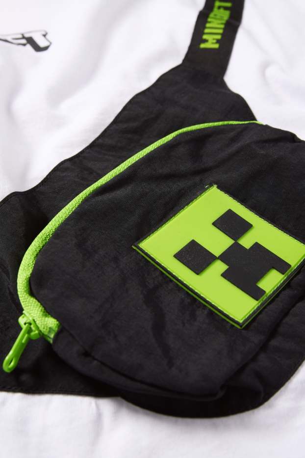 Kinderen: jongens - Minecraft - T-shirt - wit / zwart