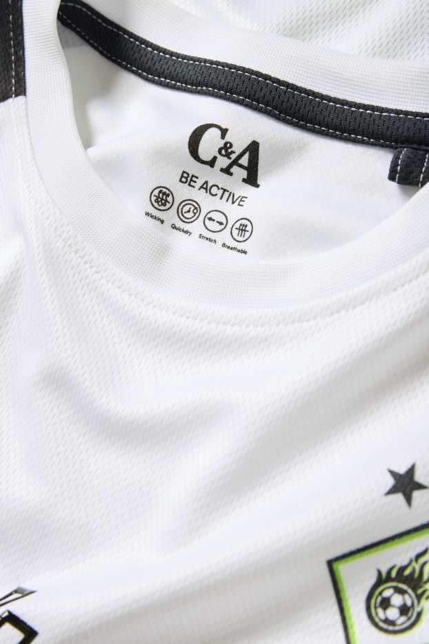 Kinderen: jongens - Sportshirt - wit / zwart