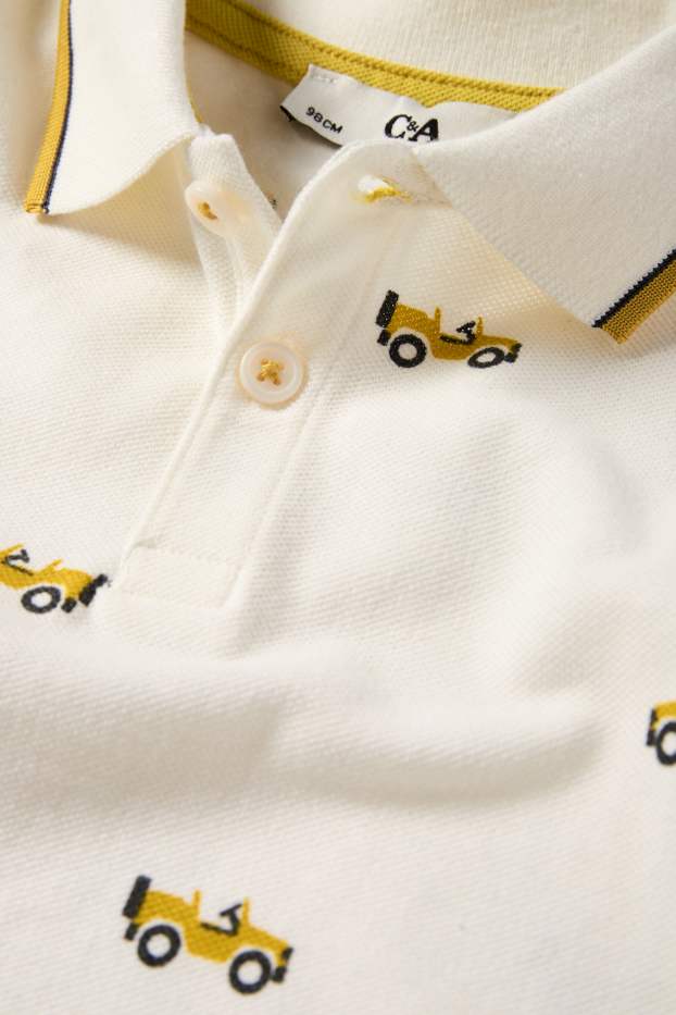 Copii - Băieți - Tricou polo - alb-crem