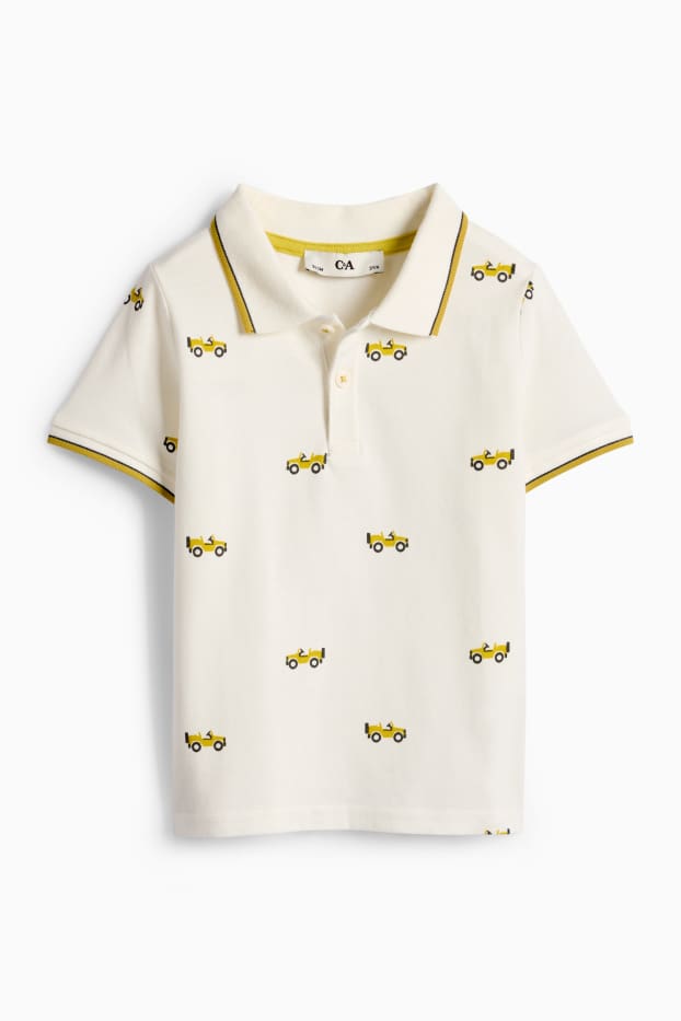 Copii - Băieți - Tricou polo - alb-crem