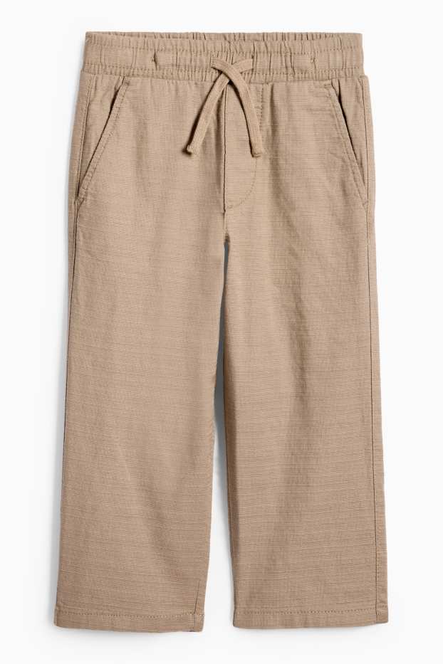 Děti - chlapci - Kalhoty - světle hnědá