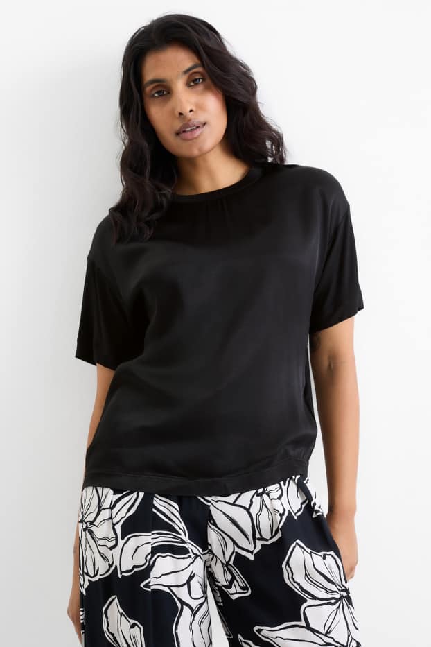 Dámské - Tričko - regular fit - černá