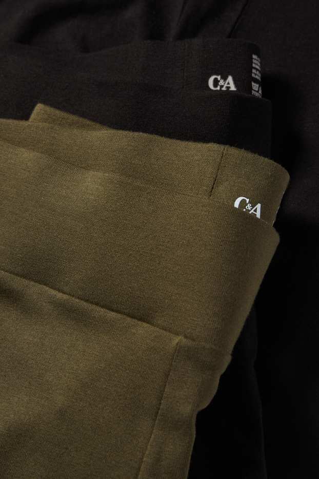 Damen - Multipack 2er - Capri-Leggings - khaki