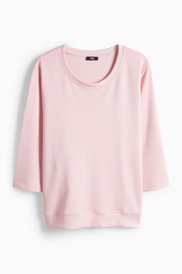 Dames - Longsleeve - relaxed fit - roze