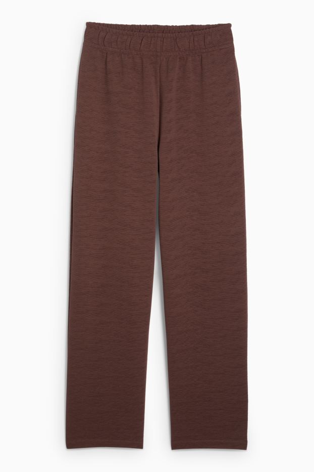 Damen - Jogginghose - strukturiert - dunkelbraun