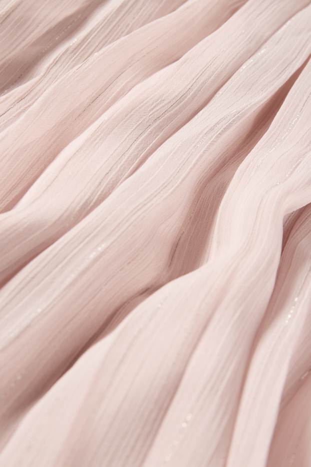Bambine - Tuta plissettata - effetto brillante - rosa