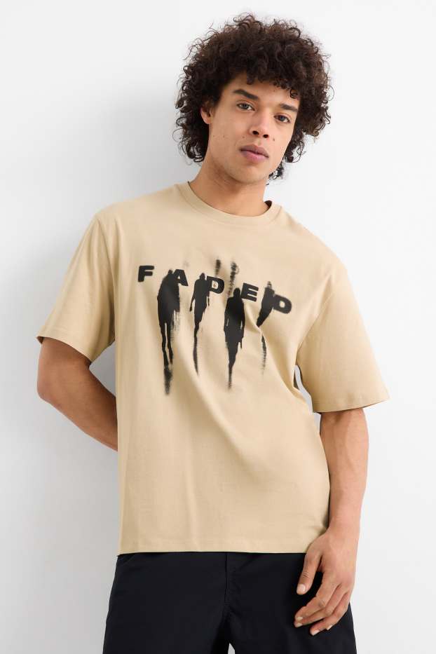 Men - T-shirt - relaxed fit - beige