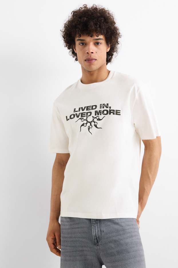 Men - T-shirt - relaxed fit - cremewhite