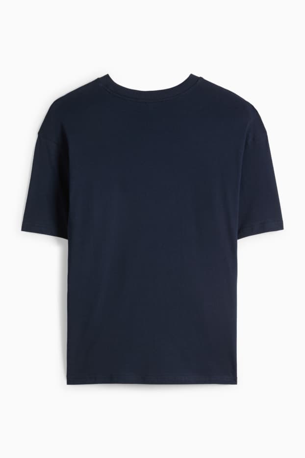 Dona - Samarreta de mànigues curtes - oversized - blau fosc